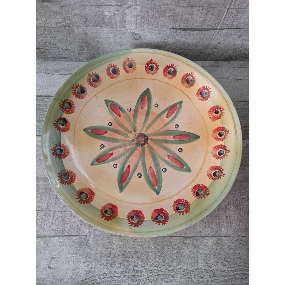 Vtg Modigliani Handmade Italian Serving Bowl 12.5" Diameter